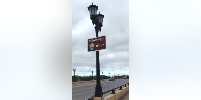 While in Minnesota, Barnes crossed the Mississippi River for the ninth and final time on his trip.