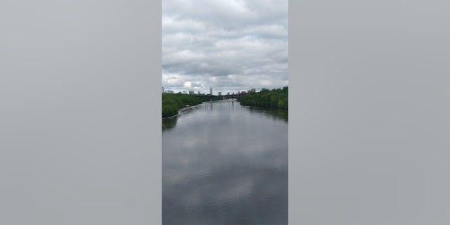 "To cross the Mississippi River nine times on nine different bridges on one trip is fun," Barnes said of the crossing. He took this photo of the Mississippi River during his trip.