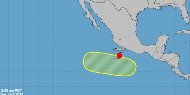 A disturbance by Hurricane Bonnie