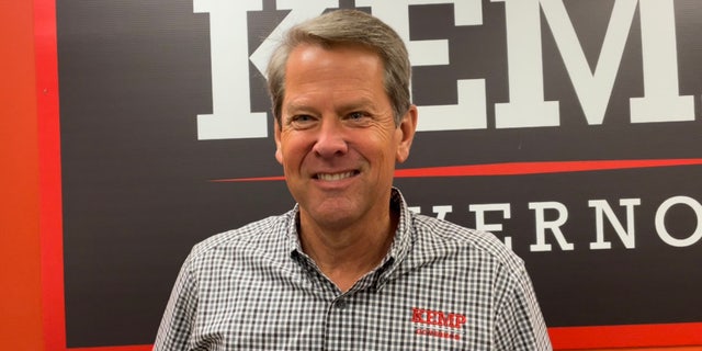 Republican Gov. Brian Kemp of Georgia speaks with Fox News Digital on May 23, 2022, in Atlanta, Ga.
