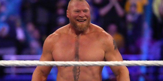 Brock Lesnar during the Royal Rumble at The Dome at America's Center in St. Louis.
