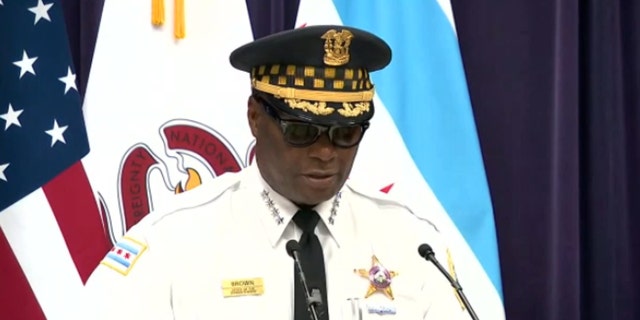Chicago Pplice Superintendent David Brown delivers a July 12 press conference.