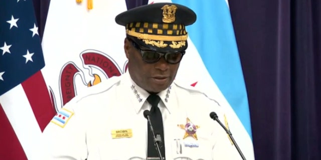 Chicago Pplice Superintendent David Brown delivers a July 12 press conference.