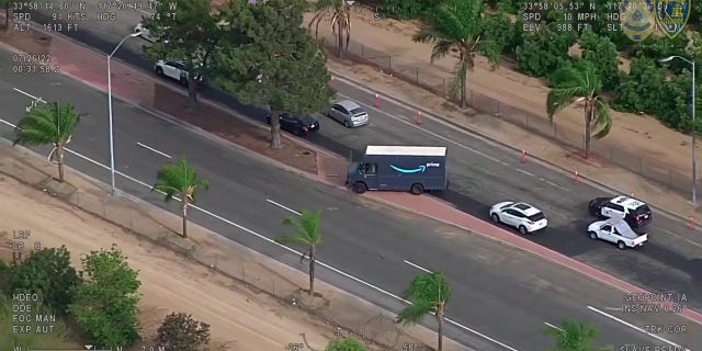 A California man led police on a wild chase on July 25 after stealing an Amazon delivery truck following several home burglaries, police say.