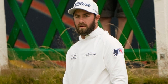 Cameron Young of the United States on the 18th green during the first round of the British Open Golf Championship on the Old Course in St Andrews, Scotland, Thursday, July 14, 2022.