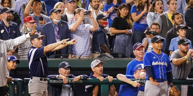 President Biden attends the annual Congressional Baseball Game at Nationals Park in Washington, D.C., on Sept. 29, 2021.