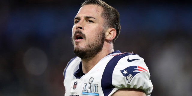 New England Patriots # 80 Danny Amendola will face the Philadelphia Eagles in the fourth quarter at the US Bank Stadium Super Bowl LII on February 4, 2018 in Minneapolis, Minnesota.