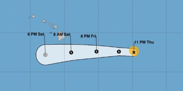 Tropical Storm Darby's expected path