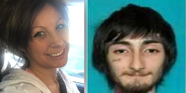 A photo combination of alleged July 4 parade shooter Robert Crimo III (right) and his mom Denise Pesina.