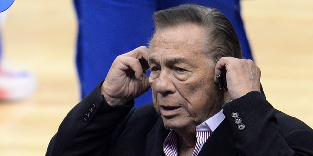 Los Angeles Clippers owner Donald Sterling attends the NBA playoff game between the Clippers and the Golden State Warriors, April 21, 2014 at Staples Center in Los Angeles, California.