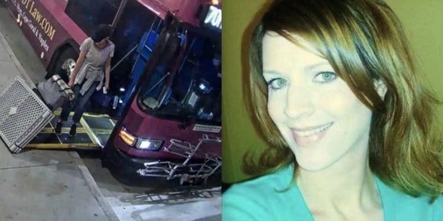Police say the left photo shows Erica Johnson exiting a bus in Cape Coral. The right image shows Erica Johnson in a recent photo, provided by police.