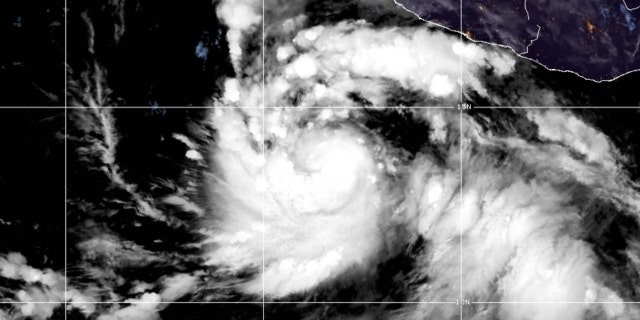 Tropical Storm Estelle southwest of Acapulco, Mexico