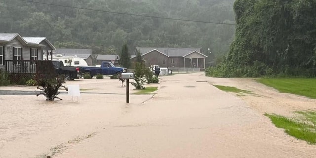 Flooding in Floyd County, Kentucky on Wednesday