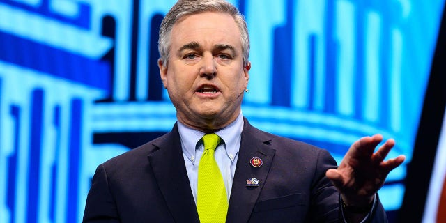 Rep. David Trone, D-Md., seen speaking during the American Israel Public Affairs Committee Policy Conference in Washington, DC.