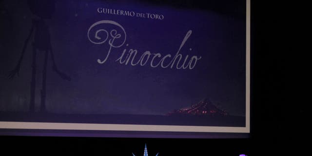 Netflix's Melissa Cobb and del Toro discuss "Pinocchio" during the 34th Guadalajara International Film Festival in March 2019.