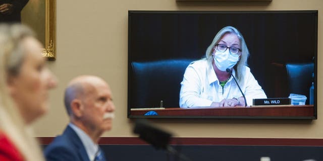 Representative Susan Wild, a Democrat from Pennsylvania, speaks via teleconference during a House Committee on Education and Labor Subcommittee on Workforce Protections Hearing in the Rayburn House Office Building in Washington, D.C., on Thursday, May 28, 2020.