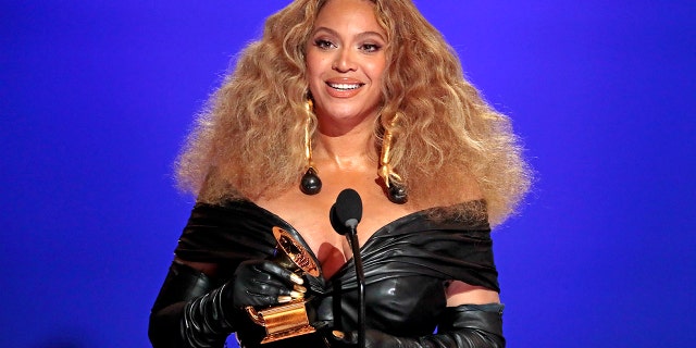 Beyonce at the 63rd Grammy Award outside Staples Center on March 14, 2021.