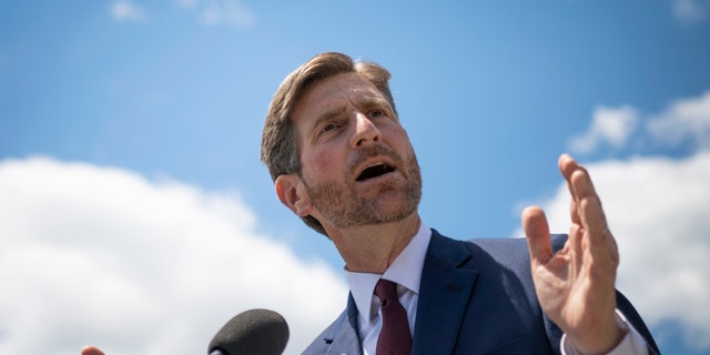 Rep. Greg Stanton, who will face the winner of Tuesday's Arizona primary, gives a speech. (Photo by Caroline Brehman/CQ-Roll Call, Inc via Getty Images)