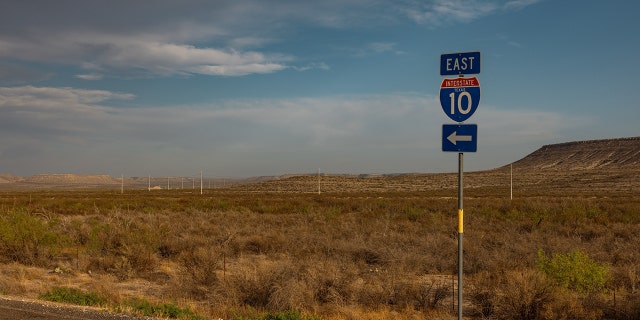 A highway in Fort Stockton, Texas, U.S., on Friday, April 29, 2022. Photographer: Jordan Vonderhaar/Bloomberg via Getty Images