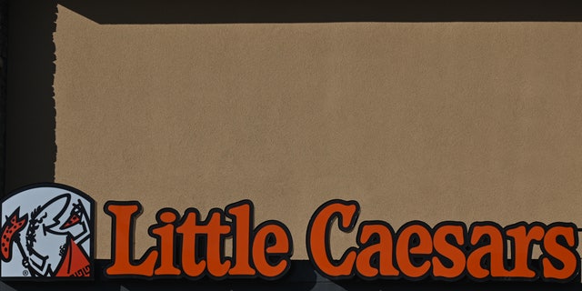 Little Caesars logo.  On Thursday, May 12, 2022, in Edmonton, Alberta, Canada.  (Photo by Artur Widak/NurPhoto via Getty Images)