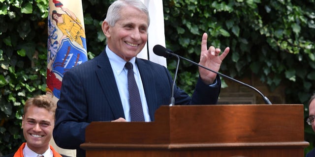 Dr. Anthony Fauci, Director of NIAID and Chief Medical Advisor to the President of the United States, gives the keynote address at Princeton University Class Day 2022 at Princeton University. 