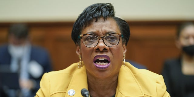 Rebecca ‘Becky’ Pringle is the president of the National Education Association, speaks during a House Oversight and Reform Committee, June 8, 2022.