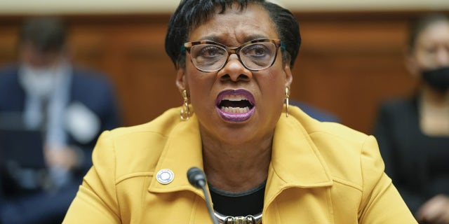 Rebecca ‘Becky’ Pringle is the president of the National Education Association, speaks during a House Oversight and Reform Committee, June 8, 2022.