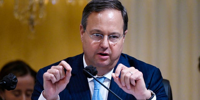 John Wood, committee investigative staff counsel, speaks during a hearing of the House Select Committee to investigate the Jan. 6, 2021, attack on the Capitol on June 16, 2022.