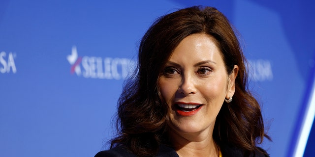Michigan Gov. Gretchen Whitmer speaks on a panel during the Select USA Investment Summit in National Harbor, Maryland, US, on Monday, June 27, 2022. 
