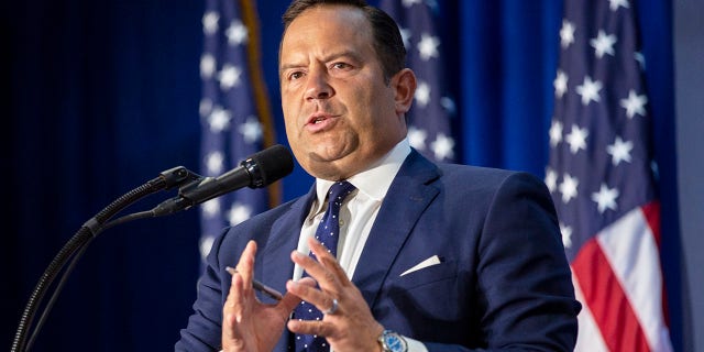 Former Trump advisor Steve Cortes speaks at an election-night party for Republican gubernatorial candidate Darren Bailey June 28, 2022, in Effingham, Ill.