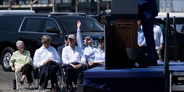 Biden warned that climate change represents a "clear and present danger" to the nation, as he outlined new executive action aimed at tackling global warming. (Photo by Brendan Smialowski / AFP) (Photo by BRENDAN SMIALOWSKI/AFP via Getty Images)