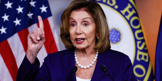 Speaker of the House Nancy Pelosi speaks during a press conference at the United States Capitol in Washington, DC on July 29, 2022.