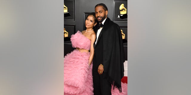 Sean and Jhené began dating in 2016 and have collaborated professionally on a number of hits through the years, including his 2013 hit "Beware" and the 2020 single "Body Language." Pictured at the Grammy Awards in 2021