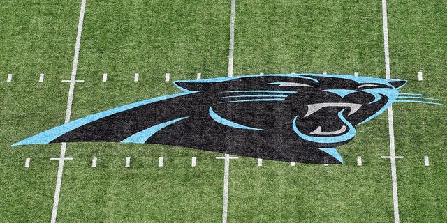 The midfield logo at Bank of America Stadium on Sept. 12, 2021, in Charlotte, North Carolina.