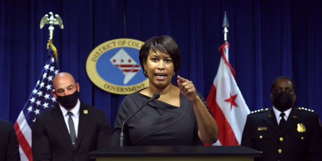 Washington DC Mayor Muriel Bowser speaks during a press conference on February 28, 2022 in Washington, DC.