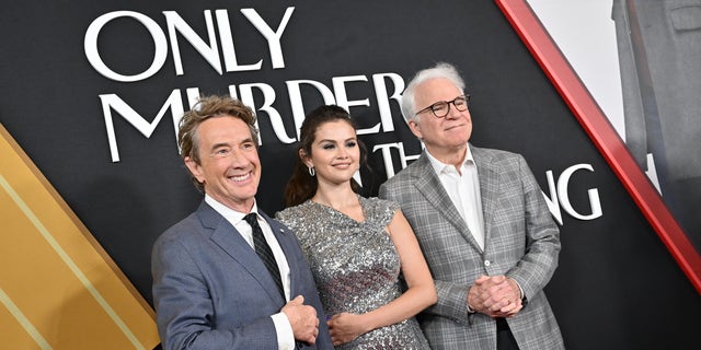 Selena Gomez stars in "Only Murders in the Building" with Martin Short and Steve Martin.
