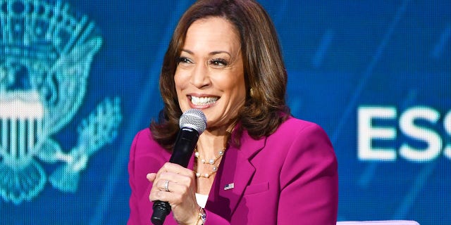 Vice President Kamala Harris speaks onstage during the 2022 Essence Festival of Culture at the Ernest N. Morial Convention Center on July 2, 2022 in New Orleans, Louisiana.