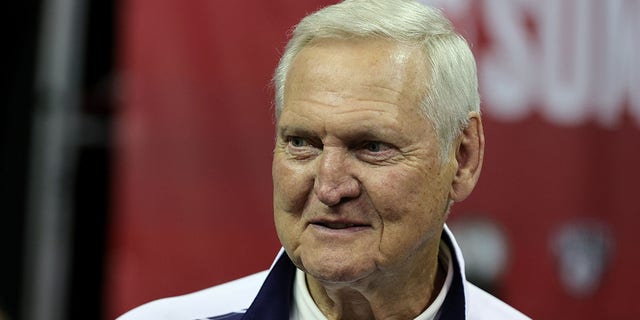Jerry West, an executive board member of the LA Clippers, will be competing in the Orlando Magic and Houston Rockets match at the 2022 NBA Summer League at the Thomas and Mack Center in Las Vegas on July 7, 2022. 