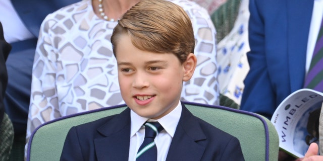 Prince George attends The Wimbledon Men's Singles Final in London.