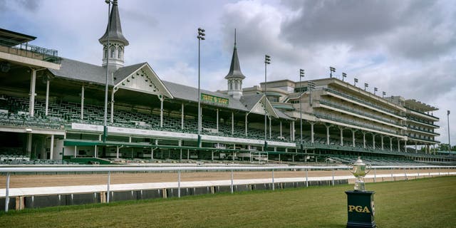 A scenic tour of the Wanamaker trophy at Churchill Downs on June 06, 2022, in Louisville, Kentucky. Gov. Andy Beshear allocated $75 million toward tourism in Kentucky.