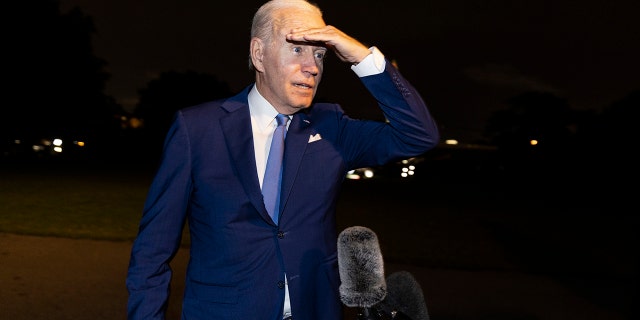 WASHINGTON, DC - JULY 16: President Joe Biden takes reporters questions on the south lawn of the White House on July 16, 2022, in Washington, DC. Talks then broke down over obstacles including Tehran's demand that Washington should give guarantees that no U.S. president will abandon the deal, the same way Trump did.Biden cannot promise this because the nuclear deal is a non-binding political understanding, not a legally-binding treaty.