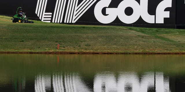 A general view of the Trump National Golf Club during a practice round prior to the LIV Golf Invitational in Bedminster, New Jersey, Tuesday, July 26, 2022.