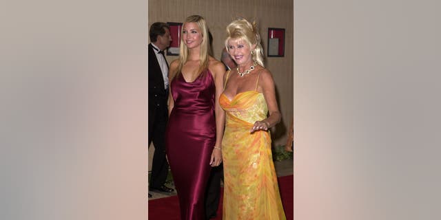 Ivana Trump with daughter Ivanka Trump during Red Cross Ball 2002-Arrivals/Bal de la Croix Rouge 2002, in Monte-Carlo, Monaco.