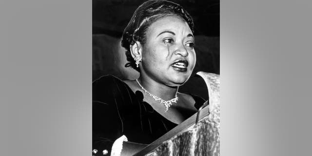 Mamie Bradley, mother of Emmett Till, cried as she recounted her son's death on October 22, 1955.