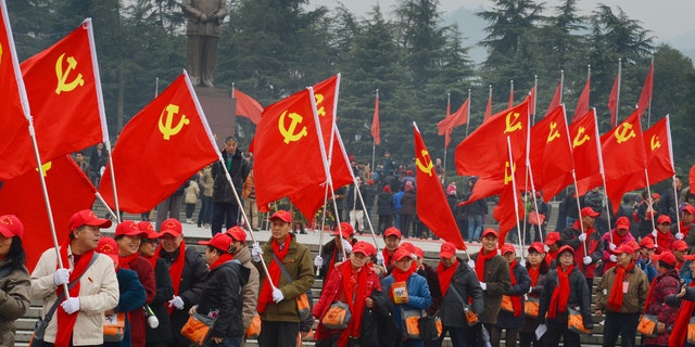  Seventy elder party members from Bejing arrive to commemorate the 121st Aniversary Of Chairman Mao's Birthday on December 2014, in Shaoshan, Hunan province of China. 