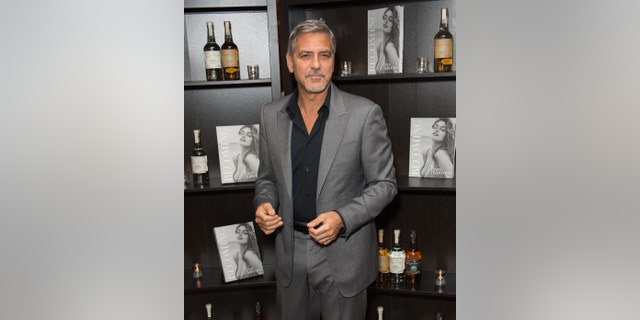 George Clooney attends the Casamingos Tequila and Cindy Crawford book launch party at The Beaumont Hotel on Oct. 1, 2015, in London, England.  