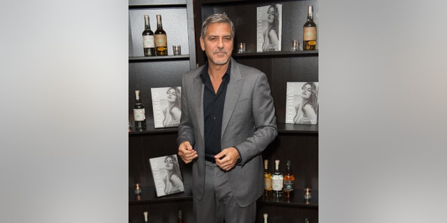 George Clooney attends the Casamingos Tequila and Cindy Crawford book launch party at The Beaumont Hotel on Oct. 1, 2015, in London, England.
