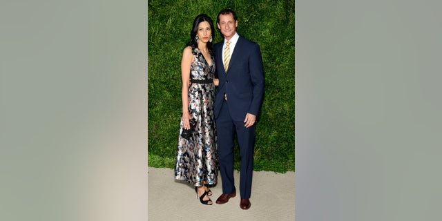 Huma Abedin and Anthony Weiner attend the 12th annual CFDA/Vogue Fashion Fund Awards at Spring Studios on Nov. 2, 2015, in New York City. 