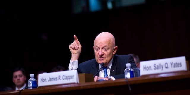 Former Director of National Intelligence James Clapper testifies in front of the Senate Judiciary Committee's Crime and Terrorism Subcommittee on May 8, 2017, at the Hart Senate Office Building in Capitol Hill, Washington, DC. 