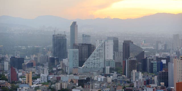 Aerial view of Mexico City on Sept. 8, 2016.